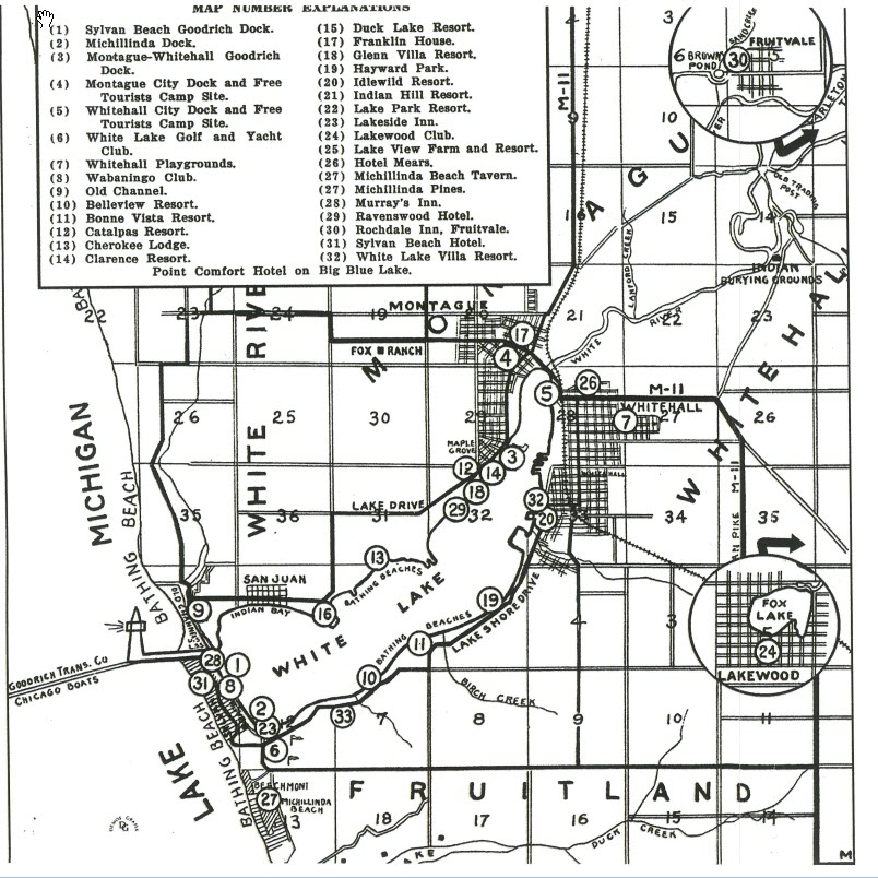 White Lake Villa Resort - Resort Map (newer photo)
